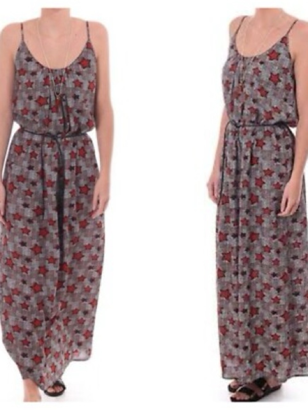 Maison Scotch Star-Print Maxi Dress